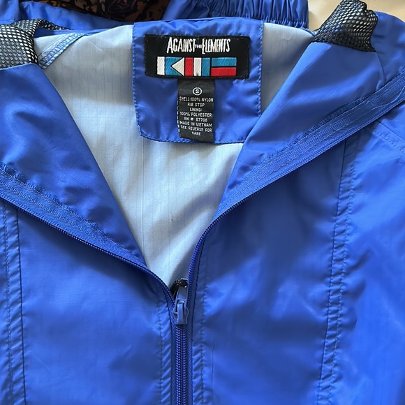 AGAINST THE ELEMENTS HOODED WINDBREAKER JACKET SIZE S - Picture 5 of 6
